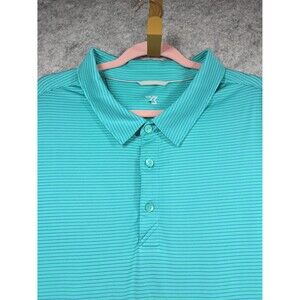 Cutter & Buck DryTec Moisture Wicking UPF Short Sleeve Polo Shirt Men 3XB Aqua